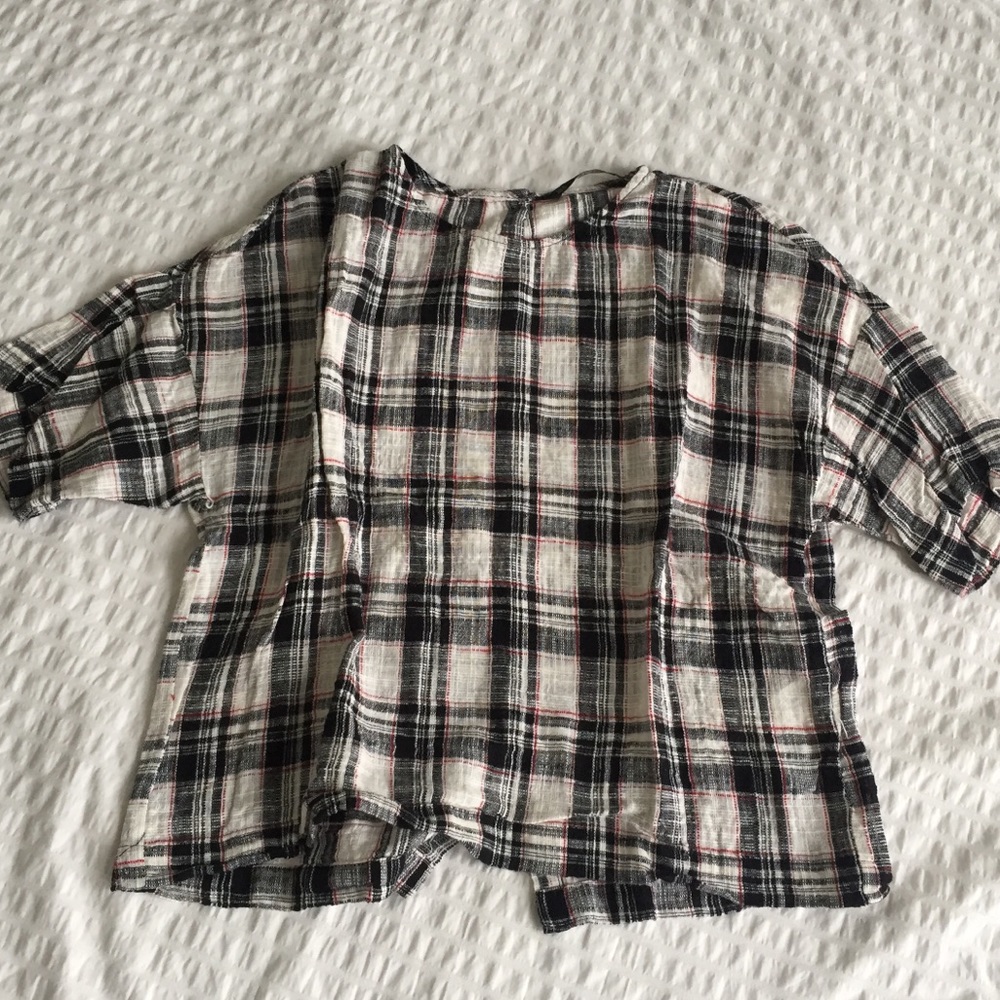 ZARA checked top